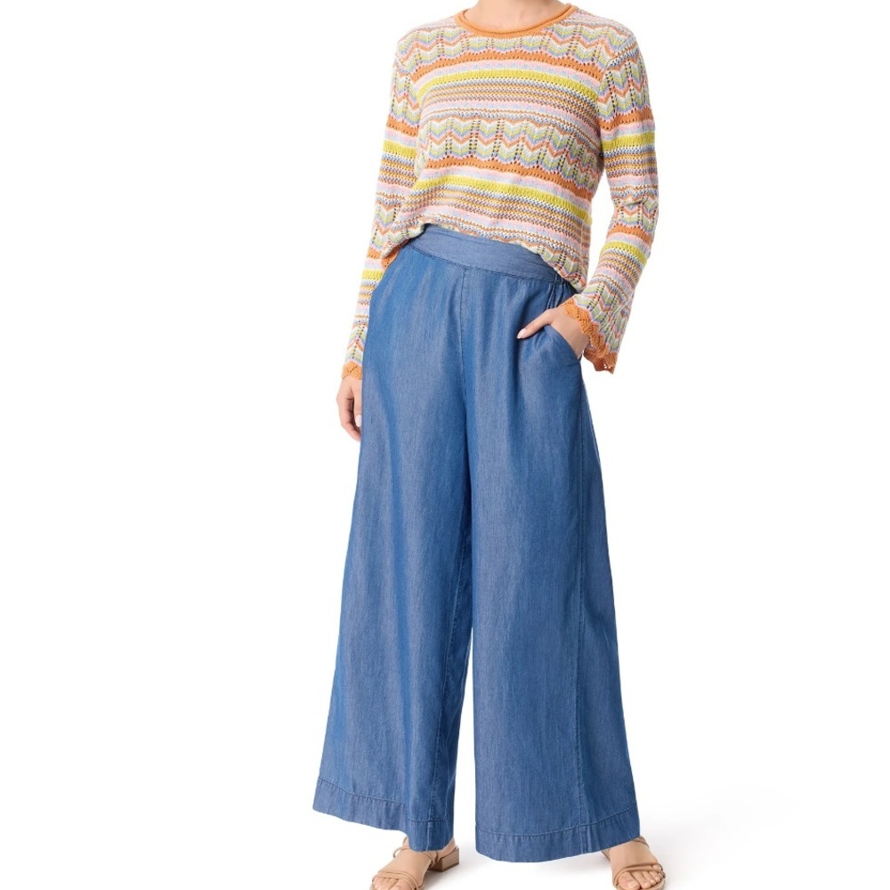Jessica Simpson Saydee Blue Wide-Leg Pants sz XS NWT